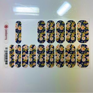 Floral Jamberry Wrap Twilight Blossoms - Partial Sheet